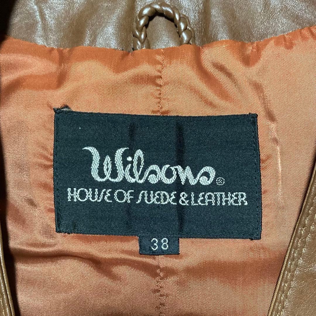 わと Vintage Vest ウイルソンズ レザー革ベストブラウンM