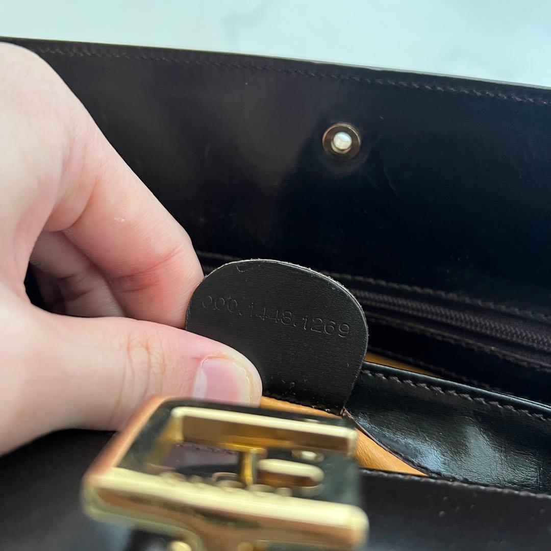 正規品 グッチ ショルダーバッグ ダークブラウン レザー 金具 ワンショルダー