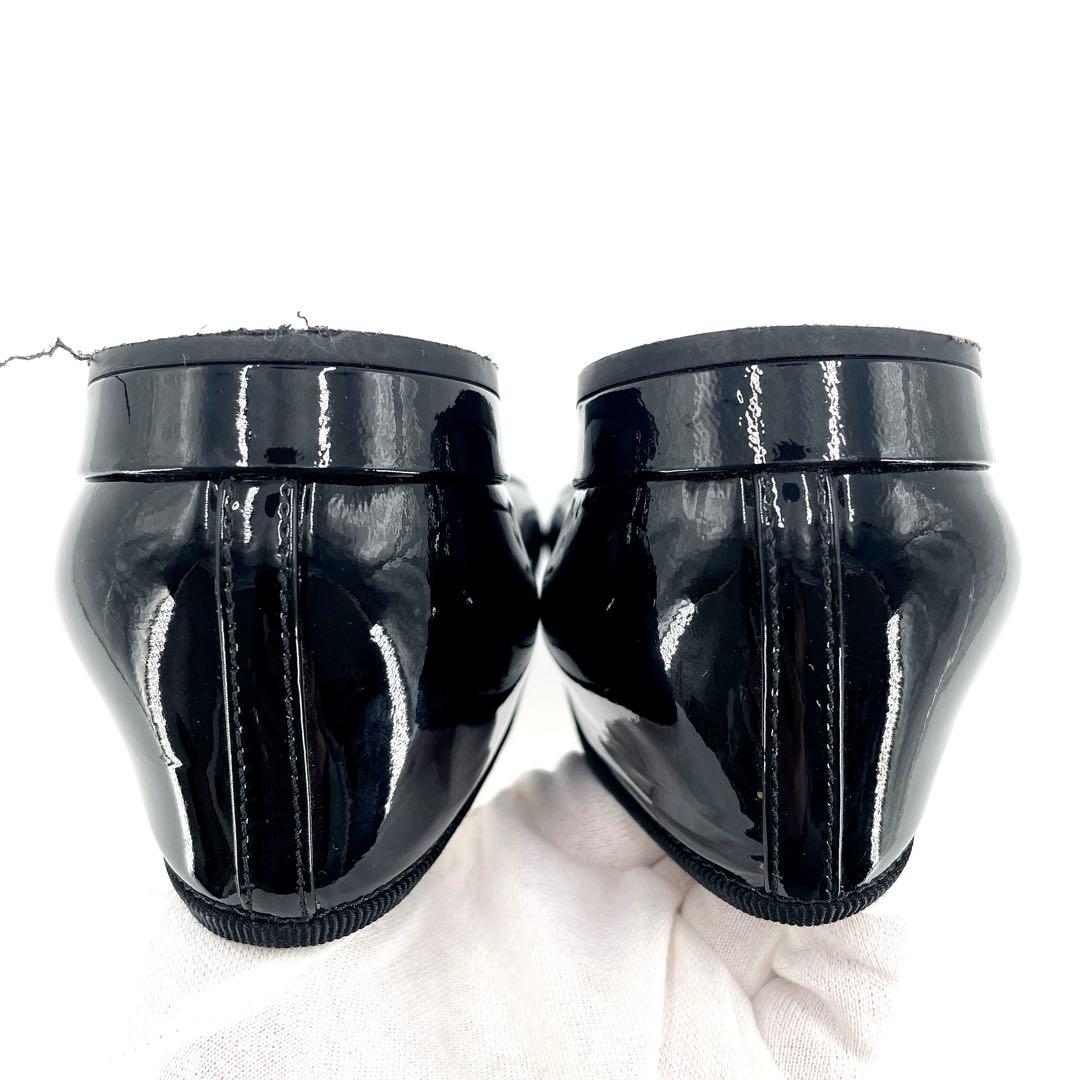 極美品　正規品　プラダ　フラットシューズ　バレリーナ　リボン　25㎝相当