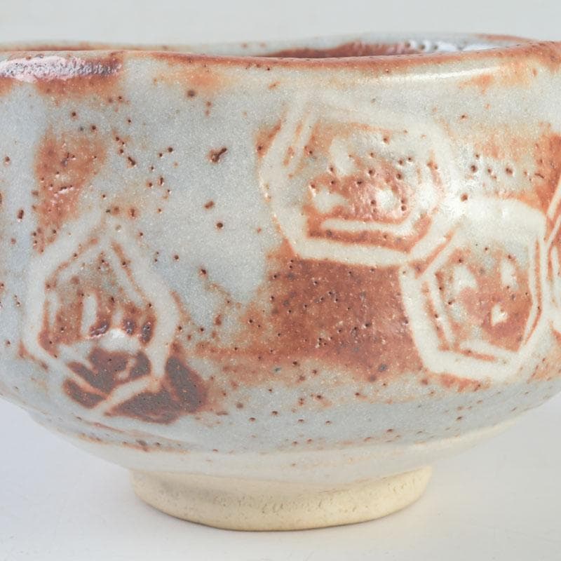 茶道具　加藤光右衛門作　鼡志野茶碗　共布共箱　C　9850