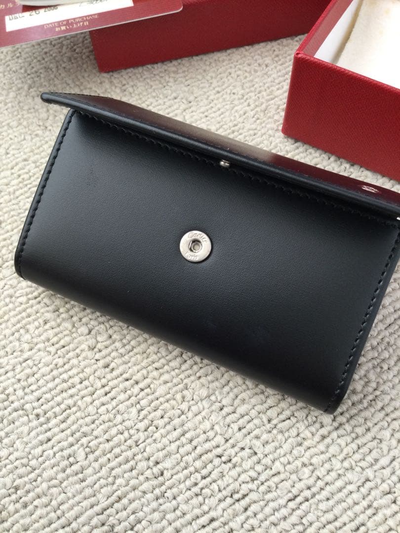 正規品 カルティエ Cartier 黒 レザー キーケース