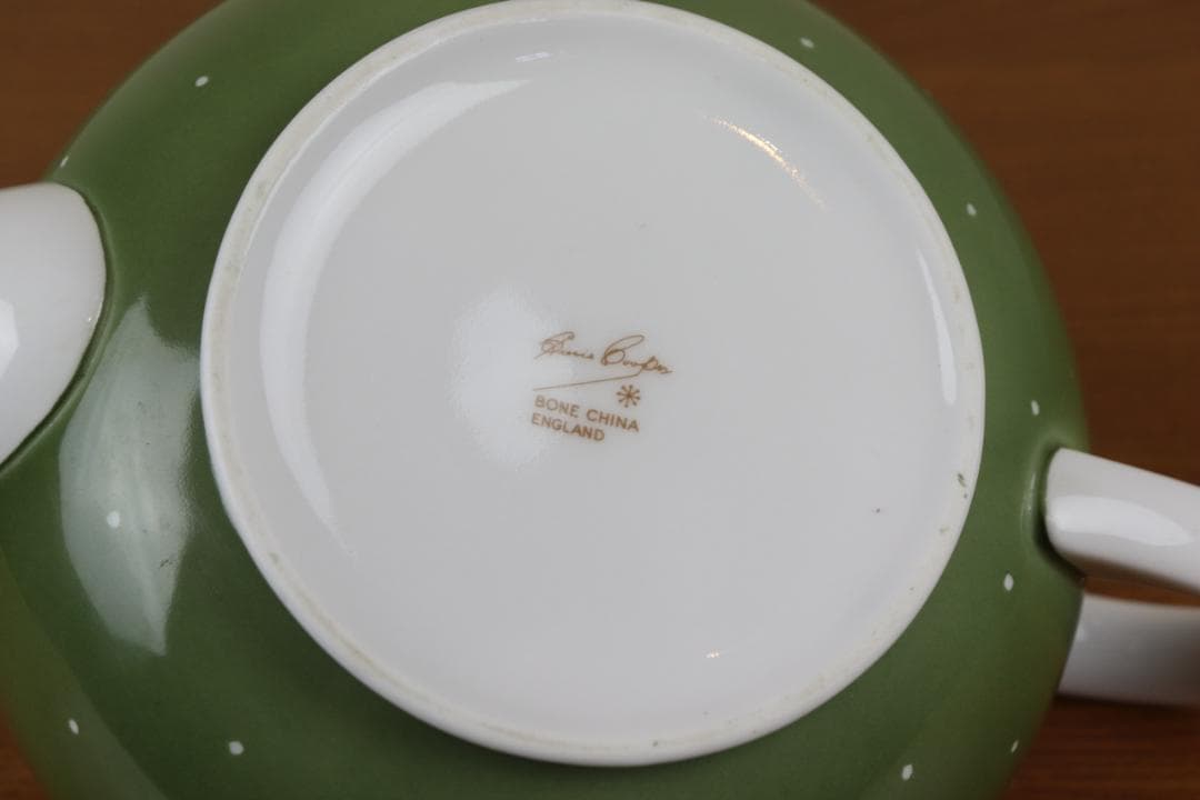 お値下げ　スージークーパー　レイズドスポット　ポット　ドット　緑　ヴィンテージ