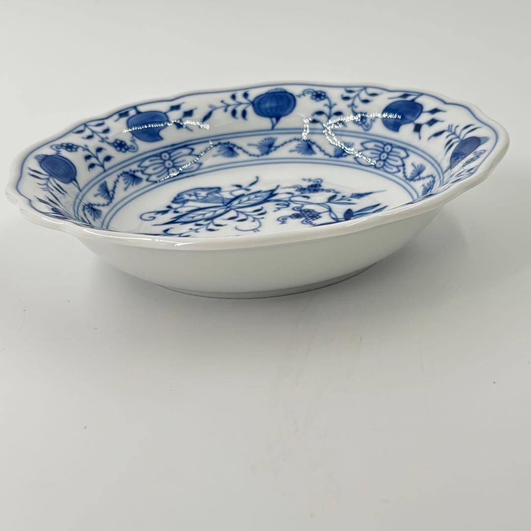 マイセン ブルーオニオン 深皿 デザート皿 17cm 2枚セット 未使用 箱あり