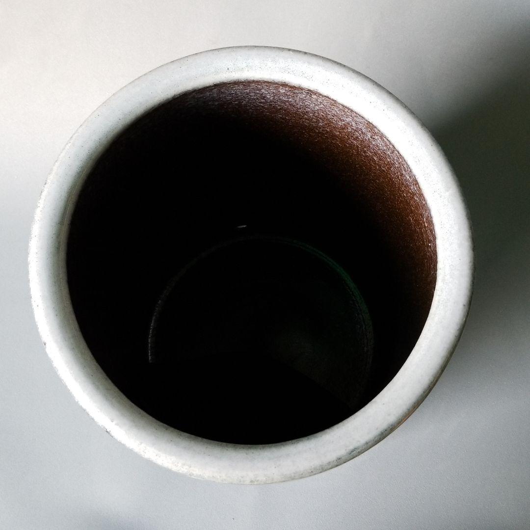 信楽焼傘立て  台形型ばら 高さ４０cm