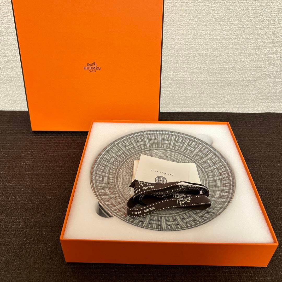 エルメス　ヴァンキャトル プラチナ　デザートプレート　21cm