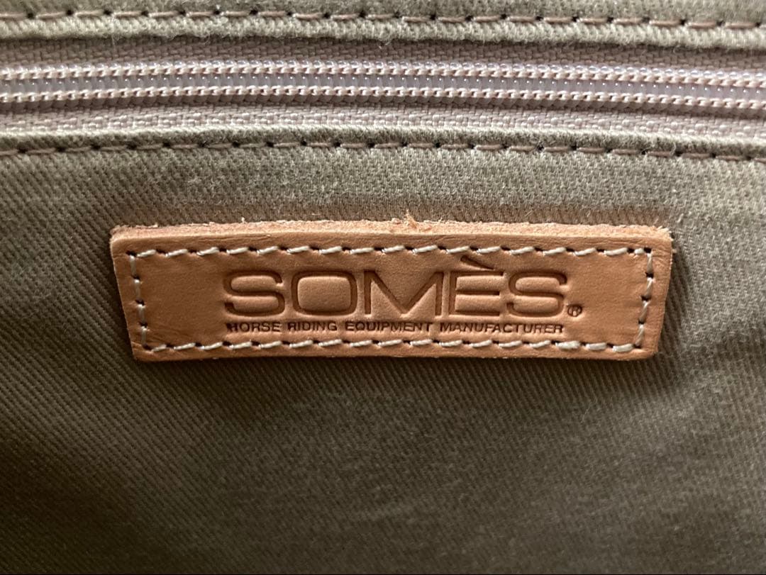 SOMES ソメス ミニショルダーバッグ ネイビー シボ革