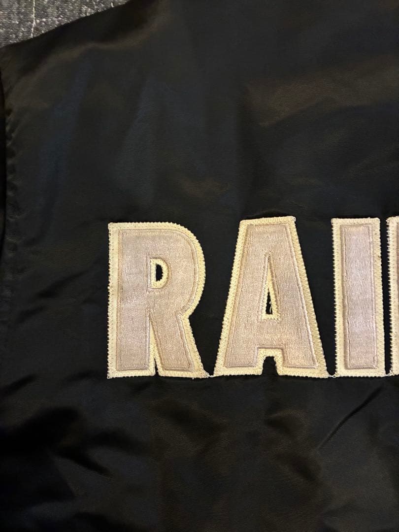 80s RAIDERS レイダース　スタジャン ブラック　 USA製　スターター