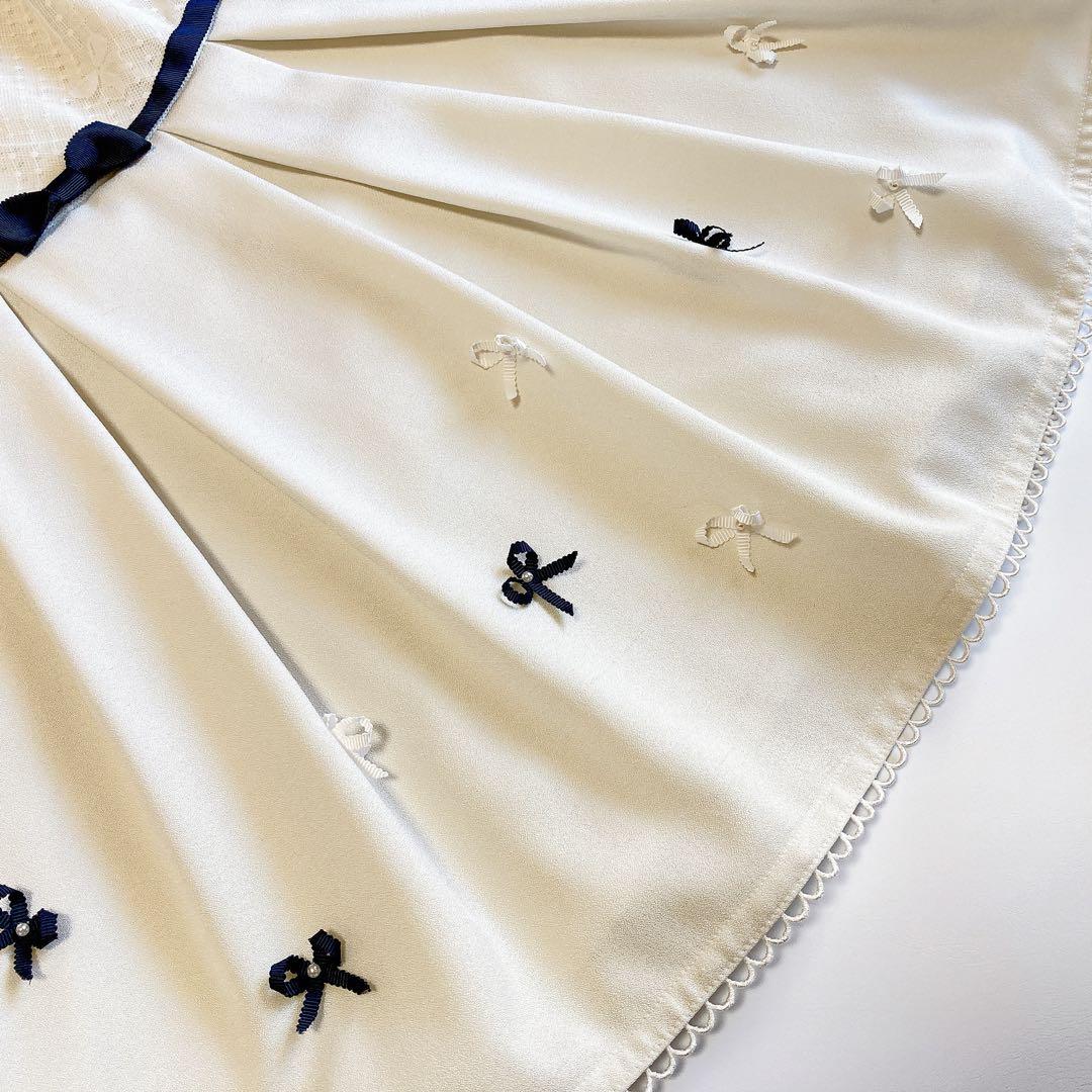 120size ホワイト×ネイビー 入学 卒園 発表会 フォーマル