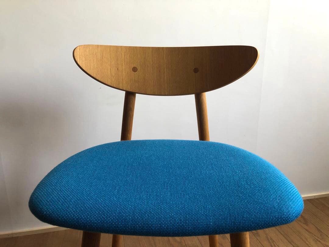 飛騨産業 cobrina コブリナチェア② ホワイトオーク無垢材 ブルー座面