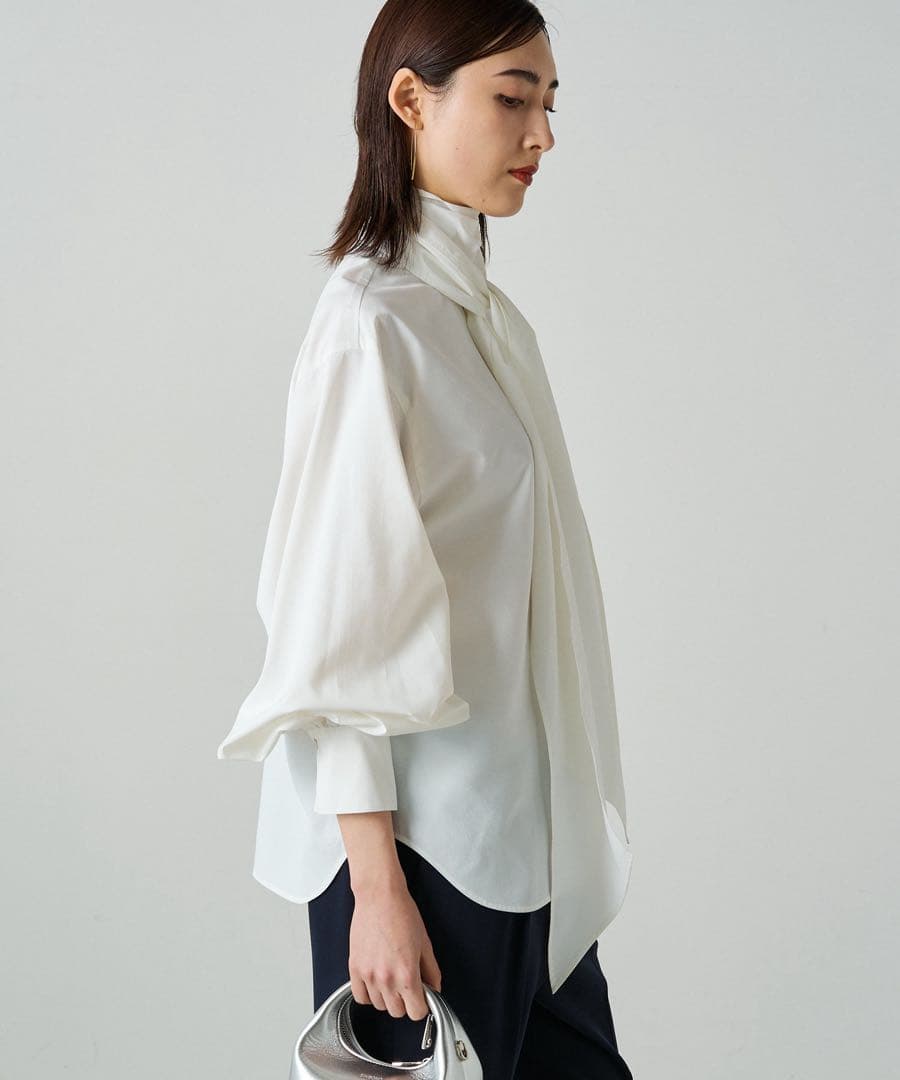 【Atelier N°5/アトリエヌメロサンク】タイプライターボウタイブラウス