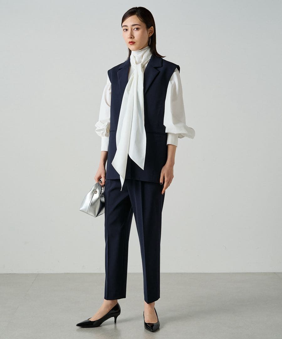 【Atelier N°5/アトリエヌメロサンク】タイプライターボウタイブラウス