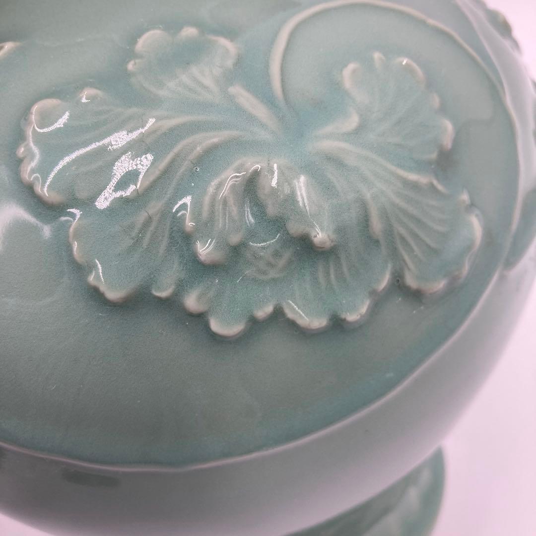 初代 宮永東山 明治−大正 青磁　(保管番号) Xガ7798