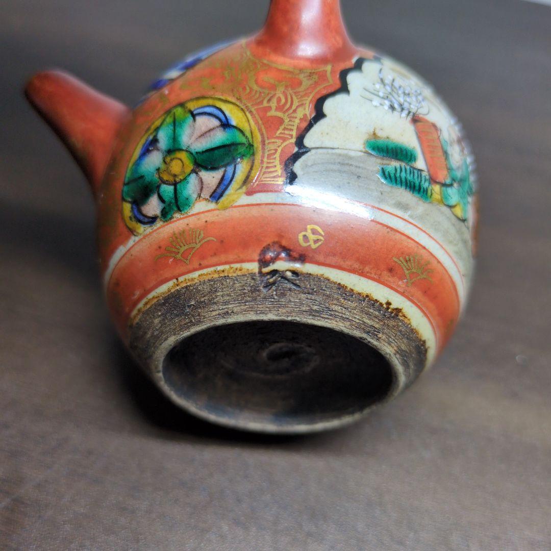 時代 九谷 庄三 金彩色絵 花唐人文 茶器揃 箱付き