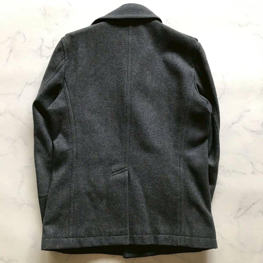 美品/XLサイズ●バーバリーロンドン コート ノバチェック メタルボタン グレー