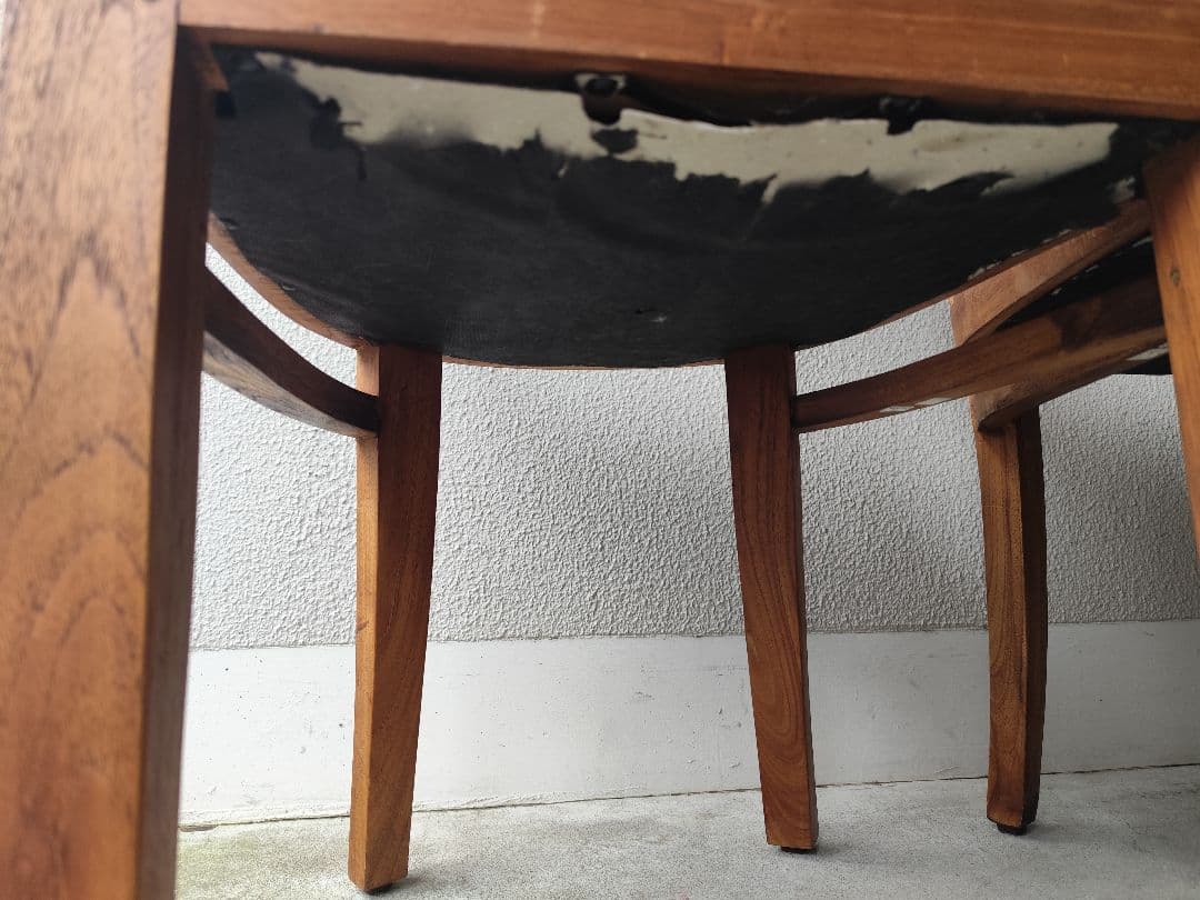 【yasu】カリッジマーケット チーク材 イタリーノアームチェア①