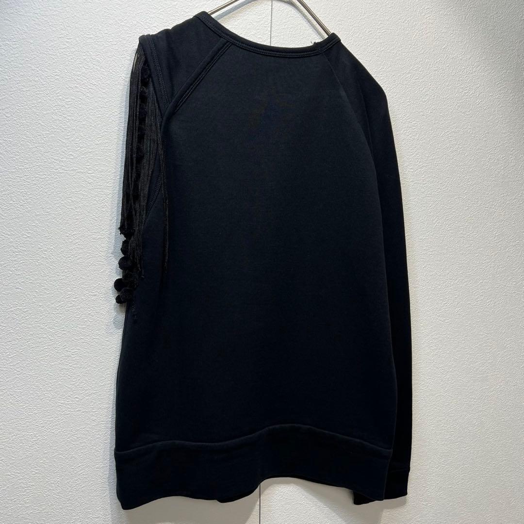 希少 美品 N°21 変形 アシンメトリー フリンジ デザイン スウェット 36