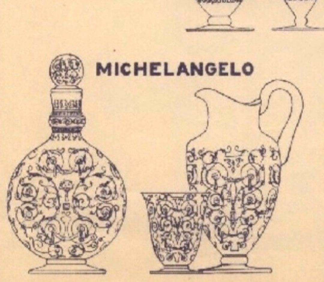 素晴らしい造形美オールドバカラBACCARATミケランジェロ　 カラフェデカンタ