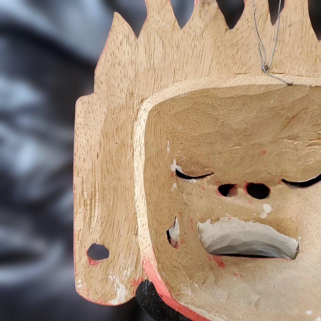 バリの伝統的な木製面、ガムラン、ケチャック、バリ島、神秘的、手彫り、守り神、金運