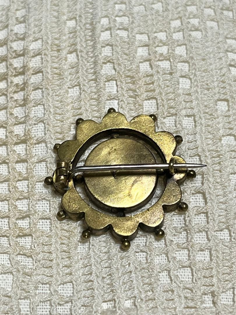 イタリアヴィンテージ マイクロモザイクブローチ ブルー 星⭐︎