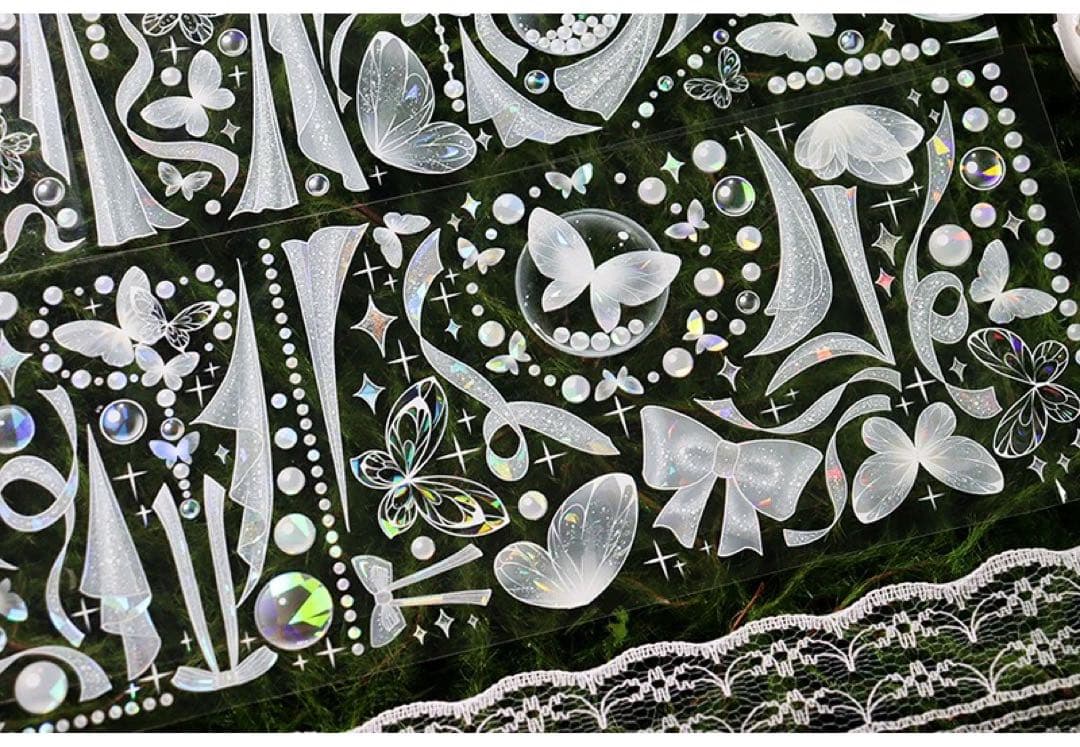 【3巻セット】カーテン リボン シャボン玉 蝶 背景に OKMT 新七天