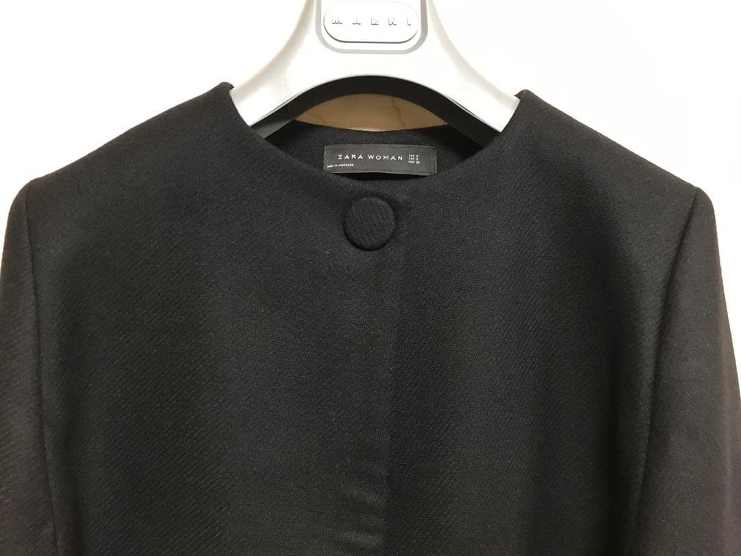 綺麗　ザラ　ZARA マント　ケープ　ブラック　ロング