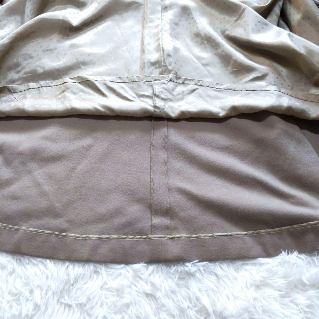 美品 PARIENNE カシミヤコート ウール フォックスファー ベージュ