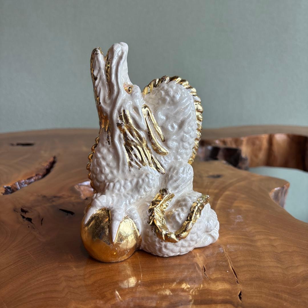 六兵衛窯 干支置物 「玉辰」 辰年 清水焼 陶芸 たち吉 共箱