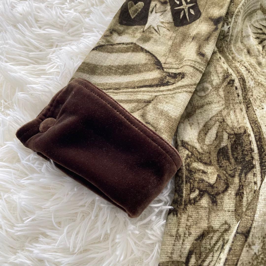 トクコプルミエヴォル 総柄ベロアシャツ M 天使 エンジェル