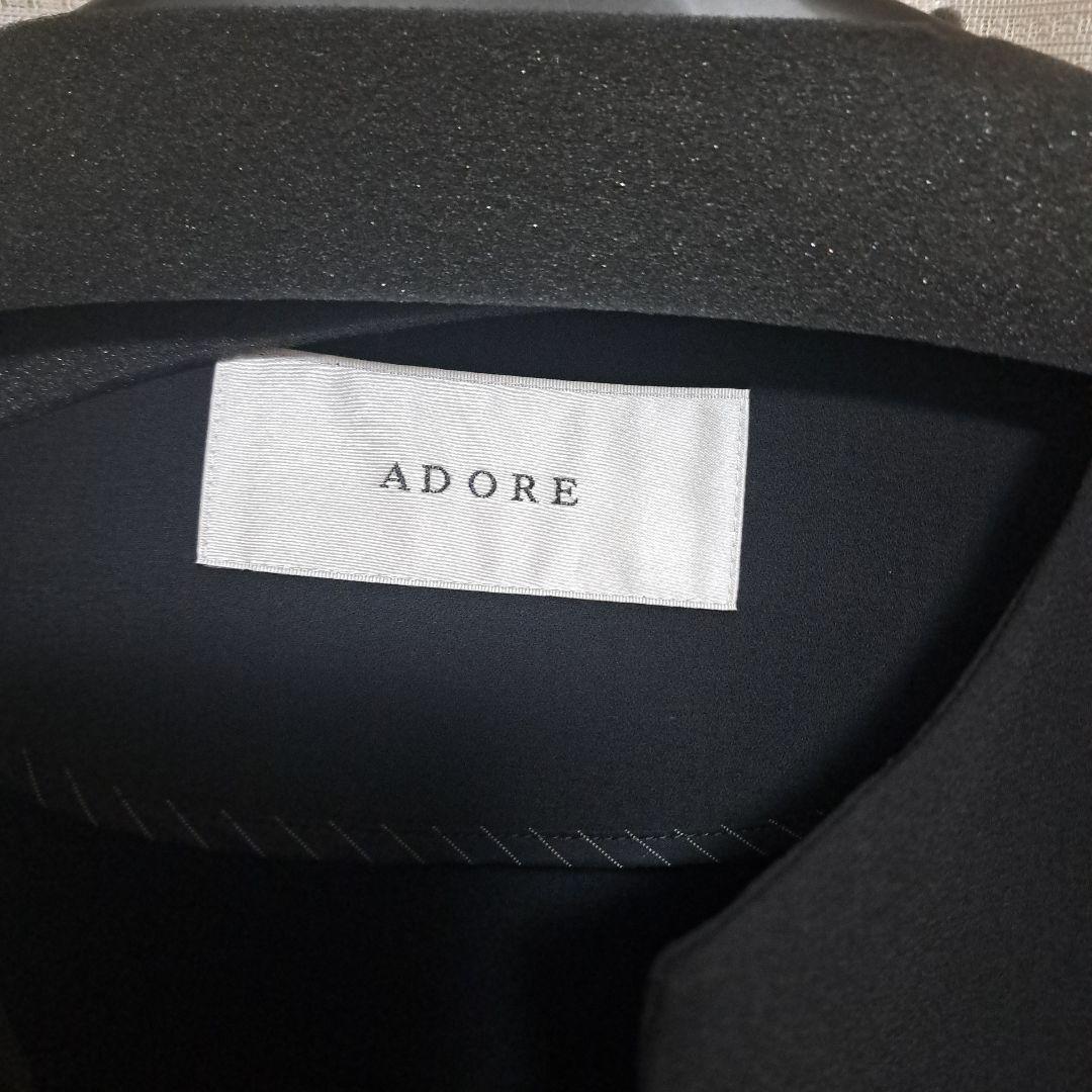 ADORE ノーカラージャケット ブラック 38