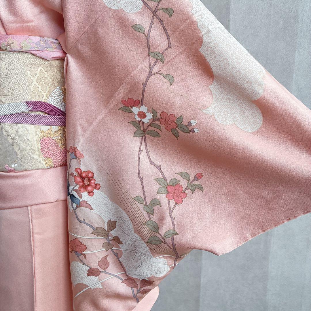 訪問着　フルセット　着物　正絹　やまと誂　入学式　金彩加工　上品な華やか　J10