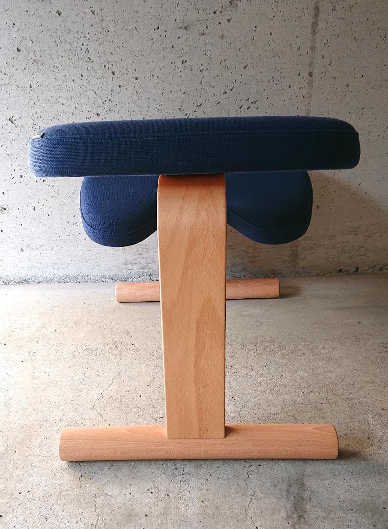 【美品】サカモトハウス バランスチェアイージー　ブルー(ショートフレーム)①