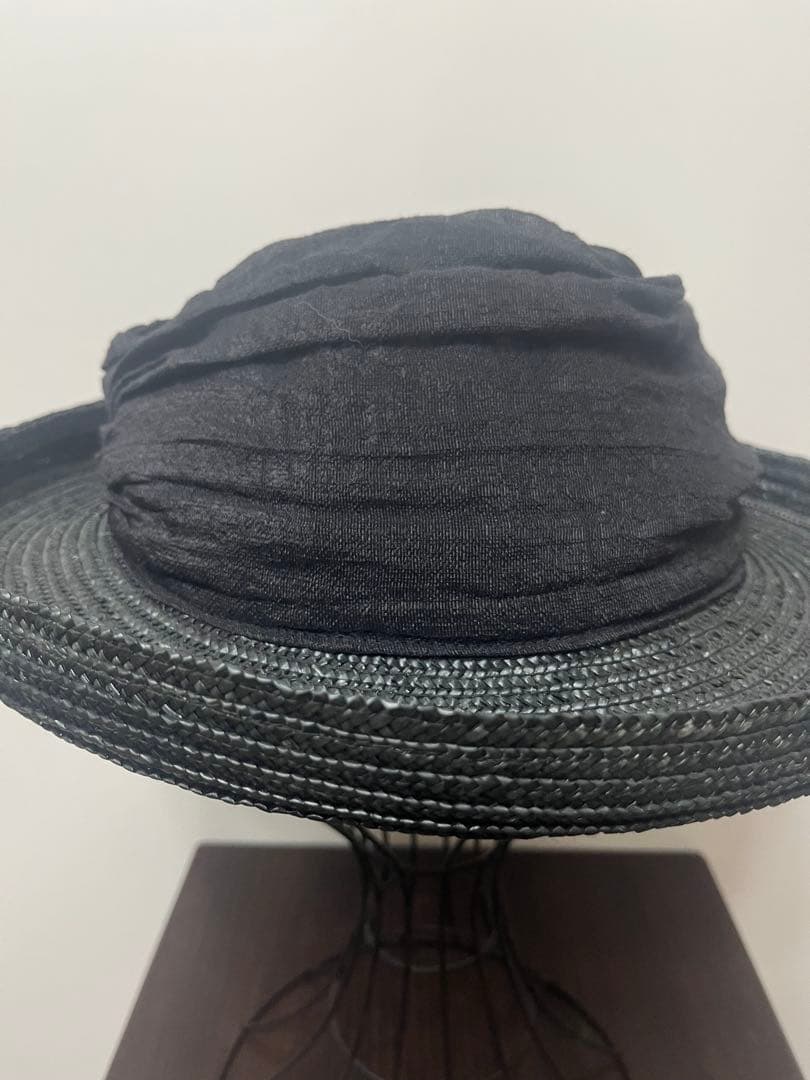 Ｙ'ｓ　ヨウジヤマモト　ワイズ　帽子　BLACK 変形　異素材　透け感