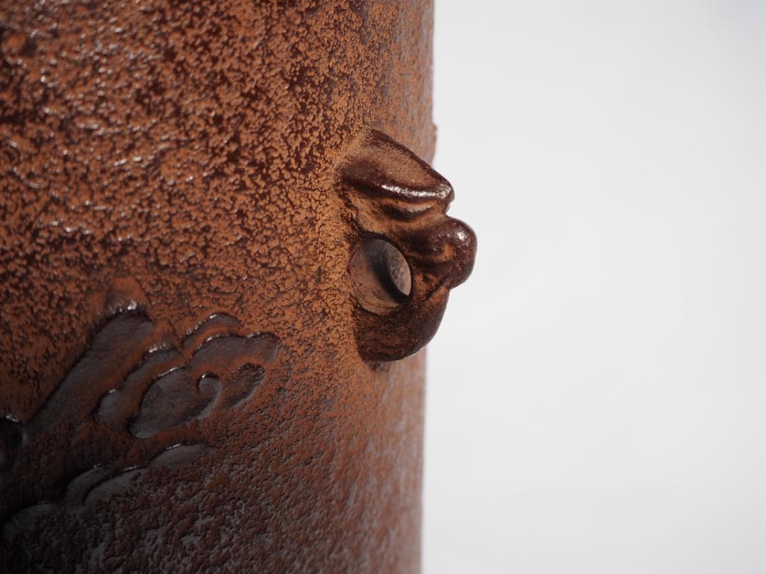 表千家久田宗也12代尋牛斎御書付『雲龍釜』2代門脇喜平造（共箱）