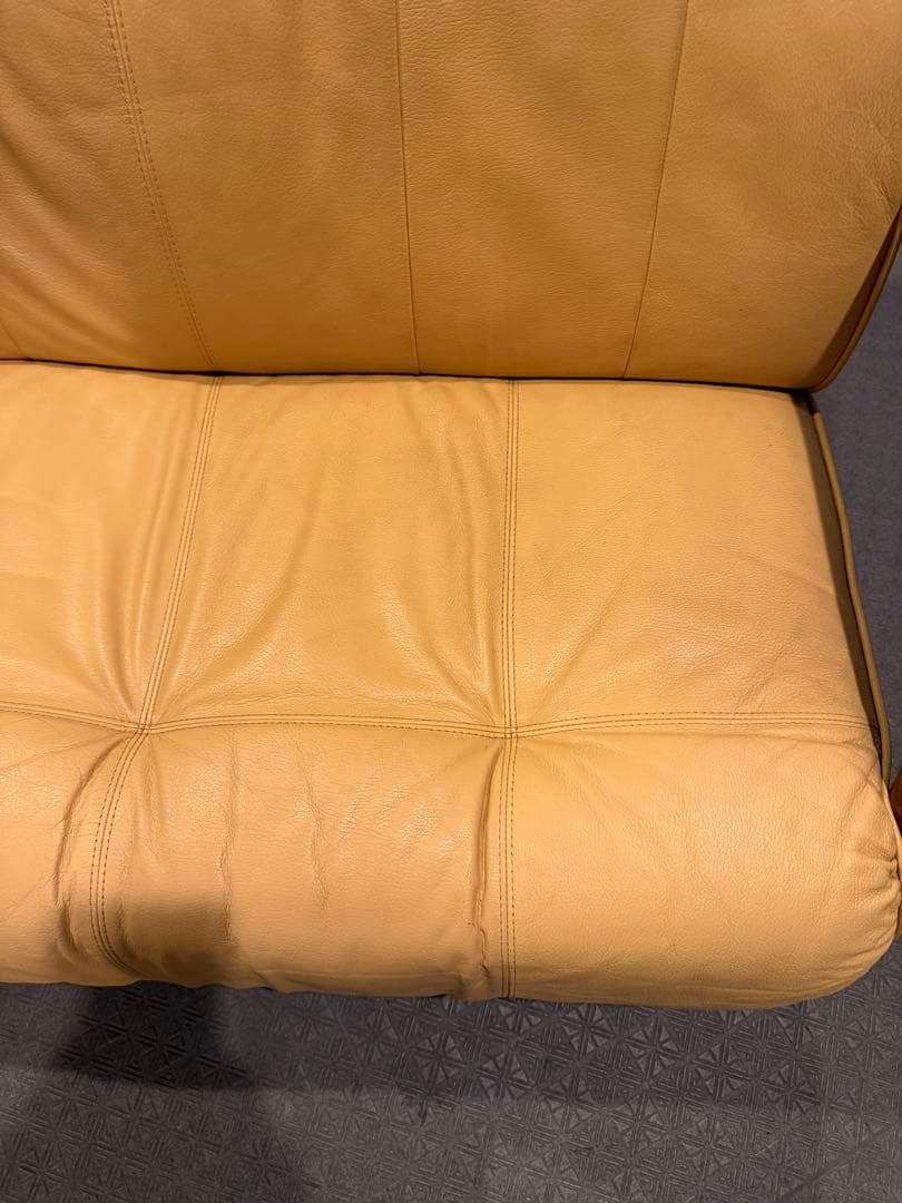 浜本工芸　高級本革仕様／2人掛けソファー