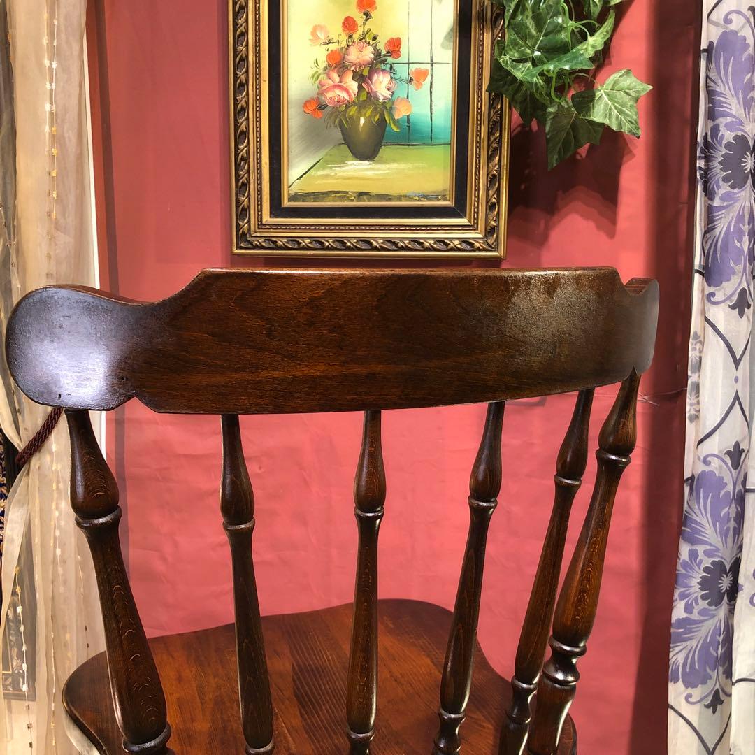 maki 　L３　キツツキマーク ヴィンテージ スピンドルチェア　飛騨産業