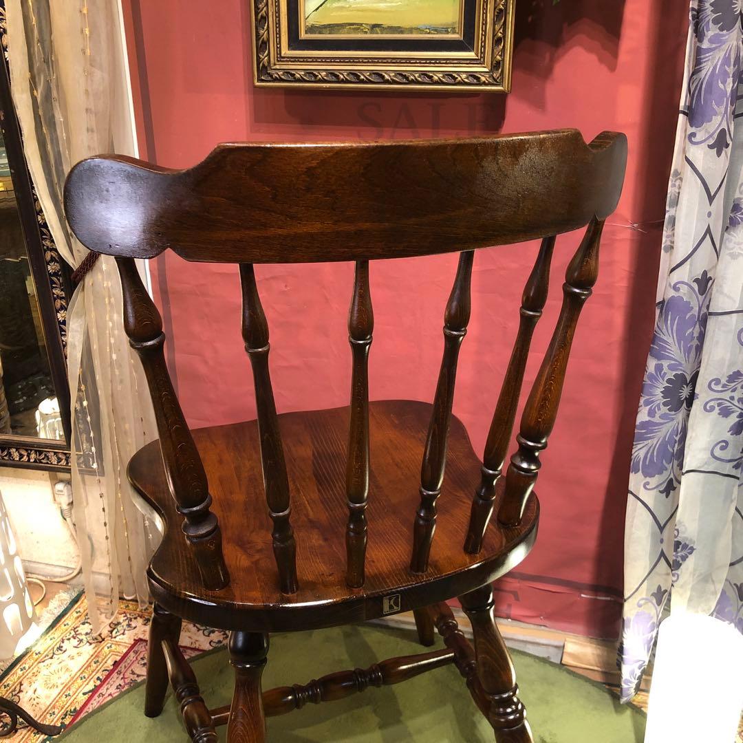 maki 　L３　キツツキマーク ヴィンテージ スピンドルチェア　飛騨産業