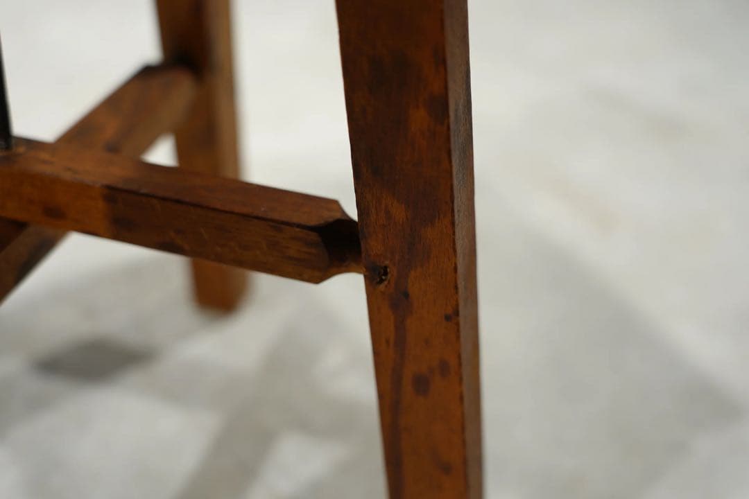 スツール　japan vintage　古木　レトロ　昭和初期　椅子　刺繍