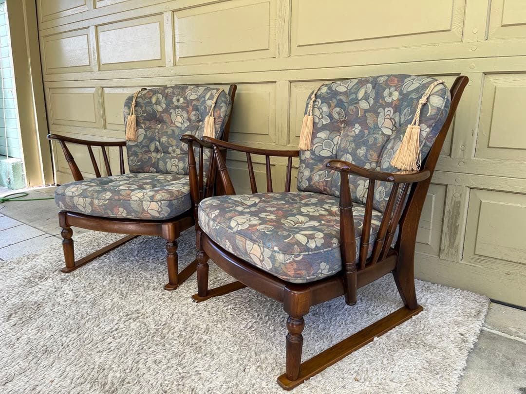 カリモク家具 コロニアル WC47ソファ 肘掛椅子 平織布張②