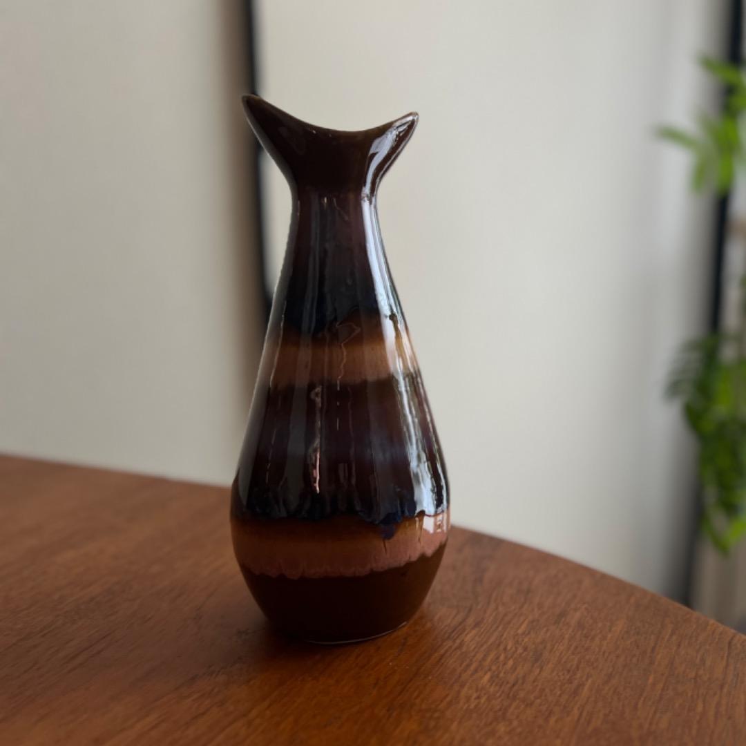 60年代　ドイツ陶器　花瓶　フラワーベース　ラバ　ミッドセンチュリー　北欧