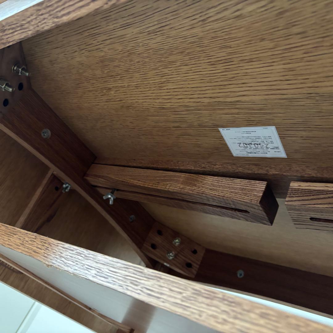 unico  バタフライテーブル 収納棚付き 伸長式（送料込み）