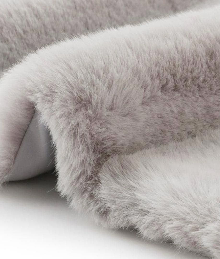 【タグ付未使用】JENNEリッチボリュームファーケープ　ライトグレー