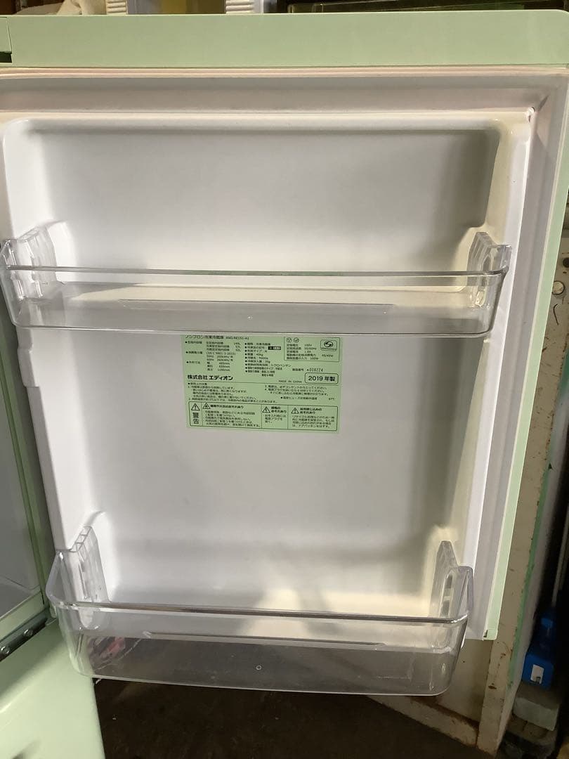 2ドア冷蔵庫 ANG-RE151-A1 149L 2019年製