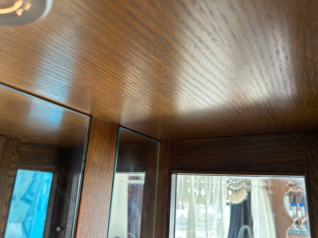 近藤工芸　oak オーク材 キュリオケース　飾り棚　北海道 旭川家具