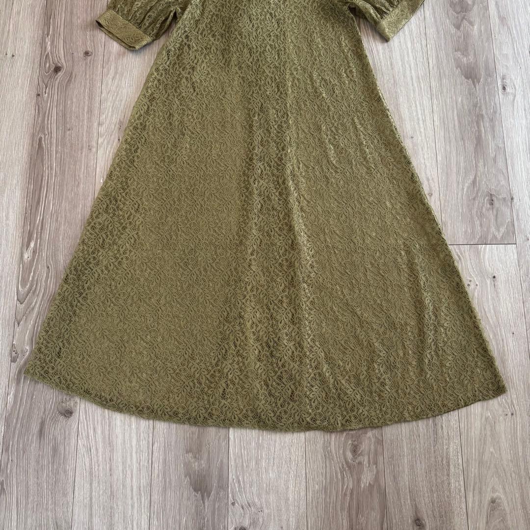 【美品】etoll. エトル 3way レースワンピース ドレス カーキ