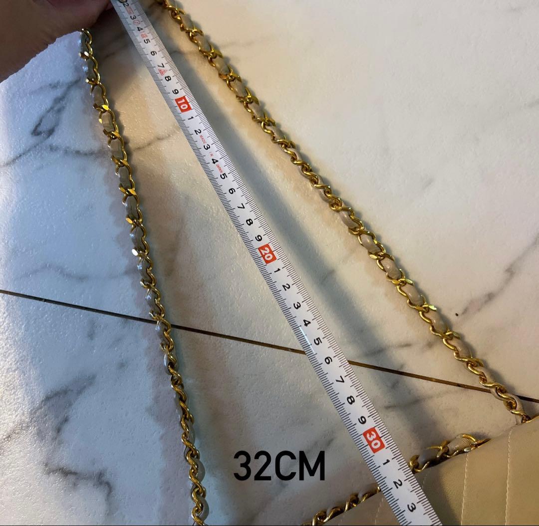 【超希少】CHANELシャネルベージュラムスキンショルダーバッグ ヴィンテージ