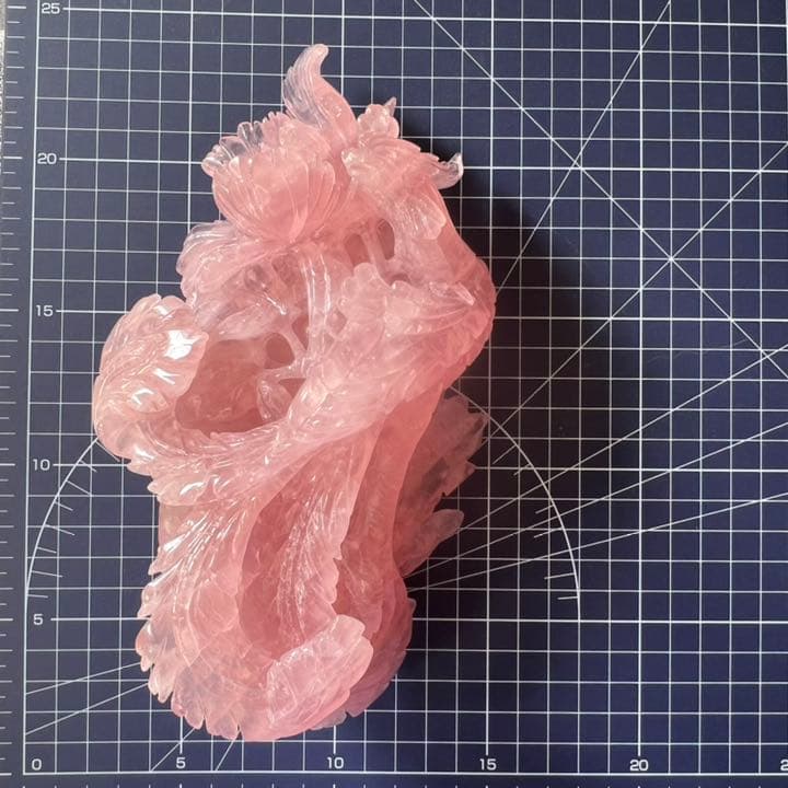 ローズクォーツ 鳳凰/牡丹