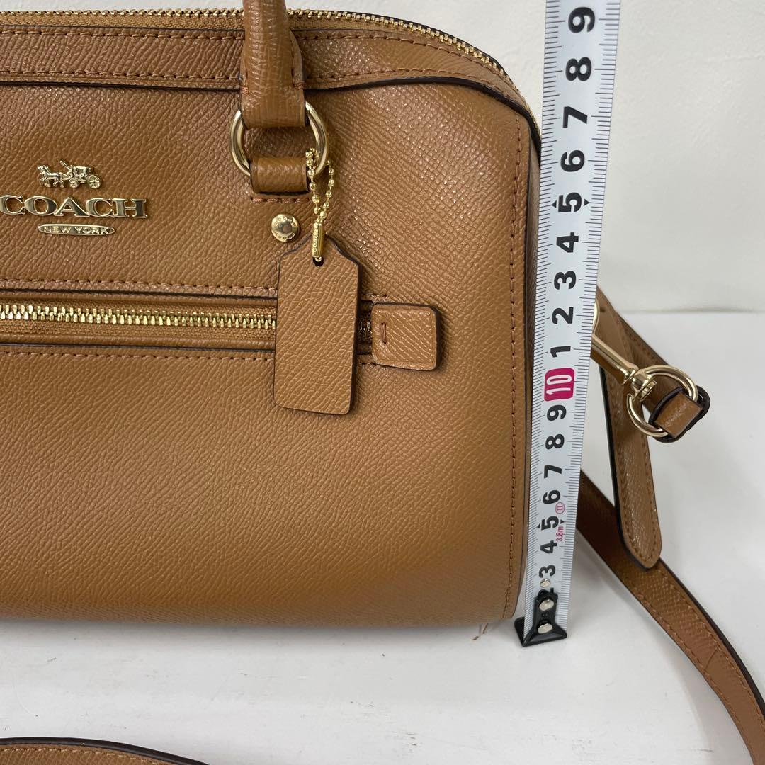 【美品】COACH ブラウンレザー ハンド.ショルダーバッグ 2WAY