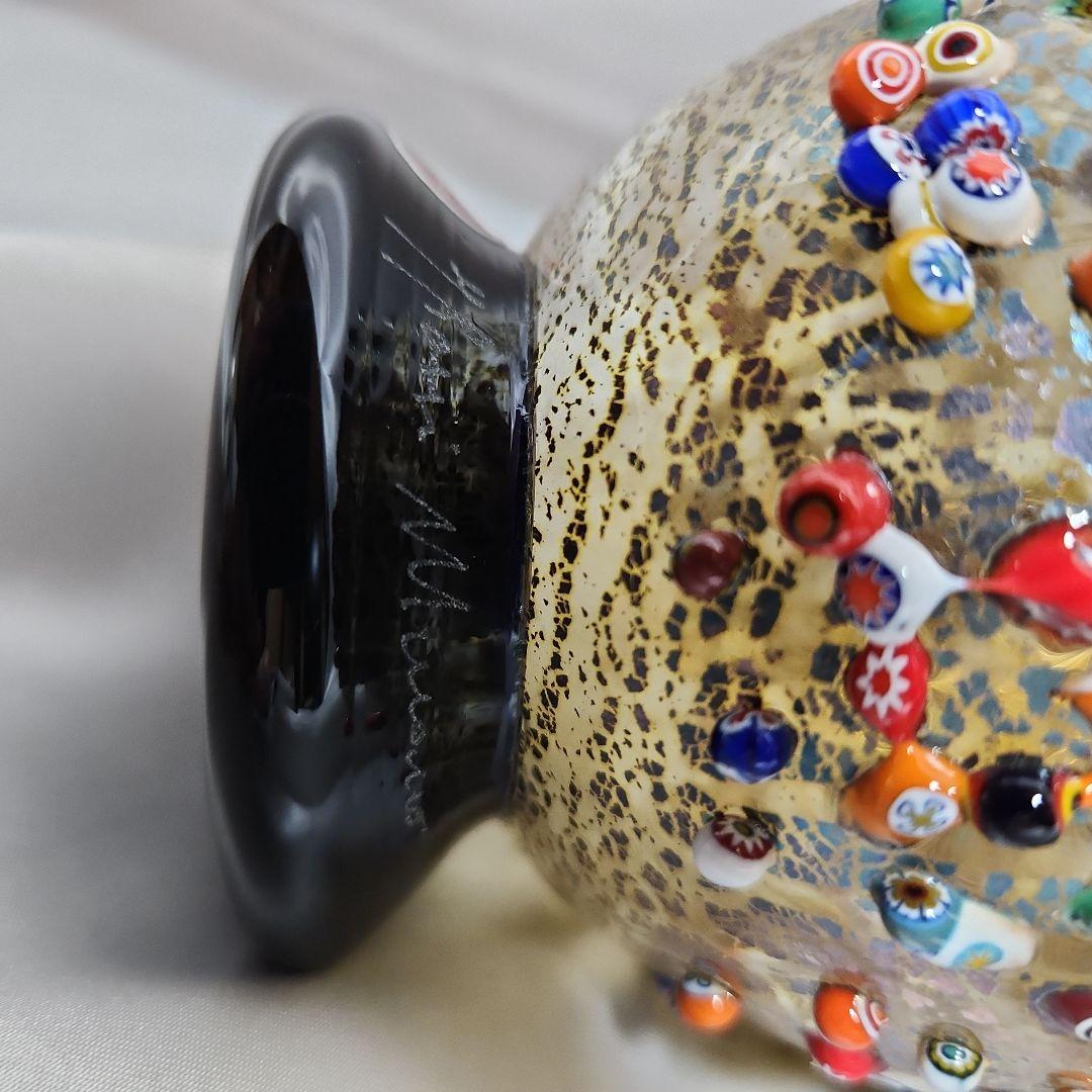 n*o様 ベネチアンガラス ミルフィオリ 花瓶 ムラーノガラス ヴェネチアンガラ