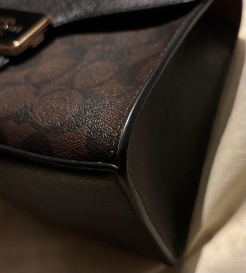 美品　コーチ　ペッパーサッチェル　ショルダーバッグ　2way シグネチャー