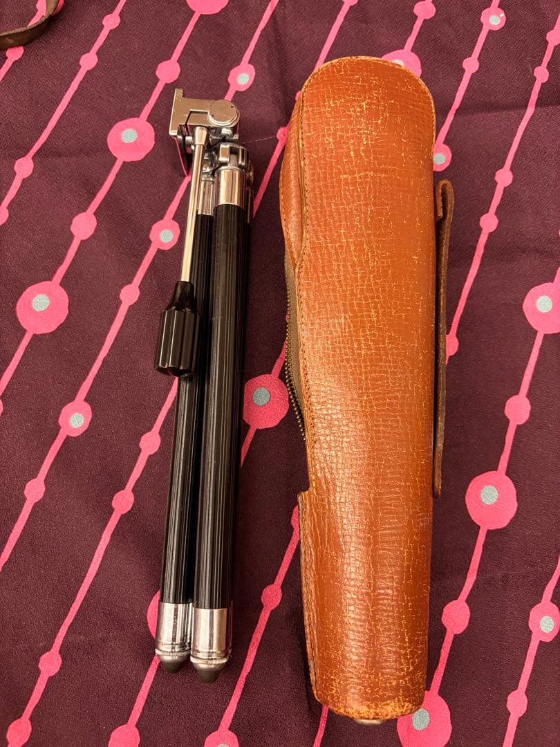 【送料込 匿名】Konica カメラ IIIA ケース・三脚付き